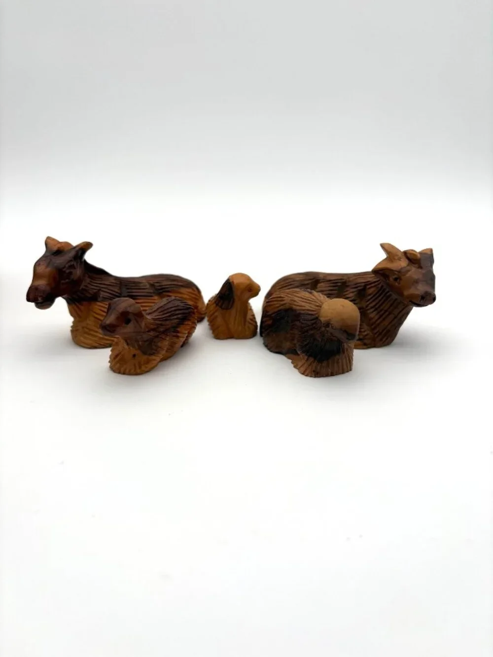 Large 14 Piece Hand Carved Olive Wood Nativity Scene